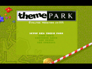 Theme Park title screen for Playstation
